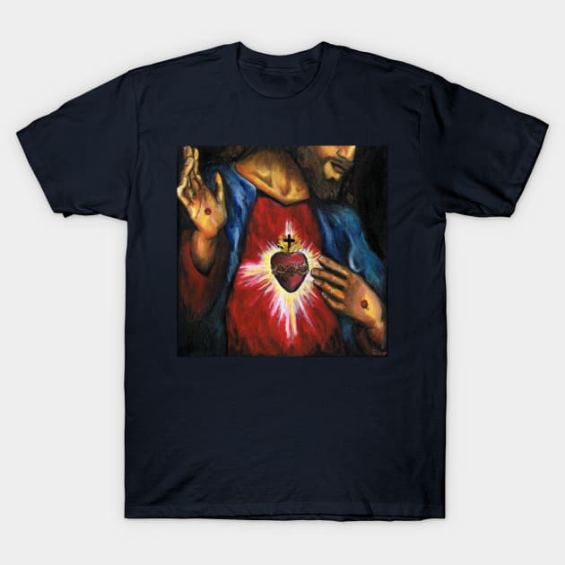 Pursue the Sacred Heart of Jesus T-Shirt by soulpainter